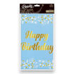 Picture of TABLE CLOTH HAPPY BIRTHDAY LIGHT BLUE 137 X 183CM